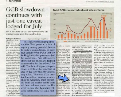 2011.7.30 - GCB slowdown continues with 1 caveat lodged